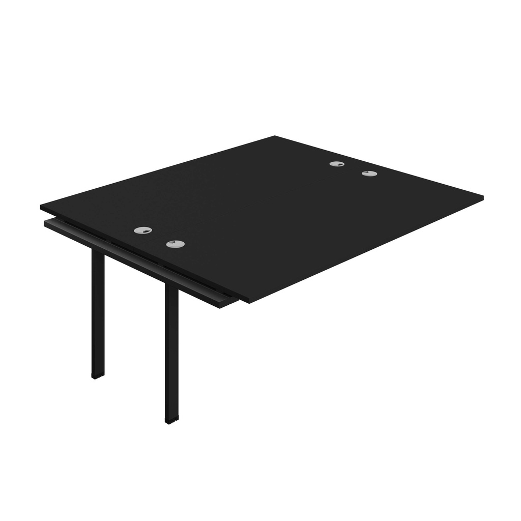 Synergy Bench Extension With Cable Ports: 2 Person (Fsc) | 1800 X 800 | Black/Black