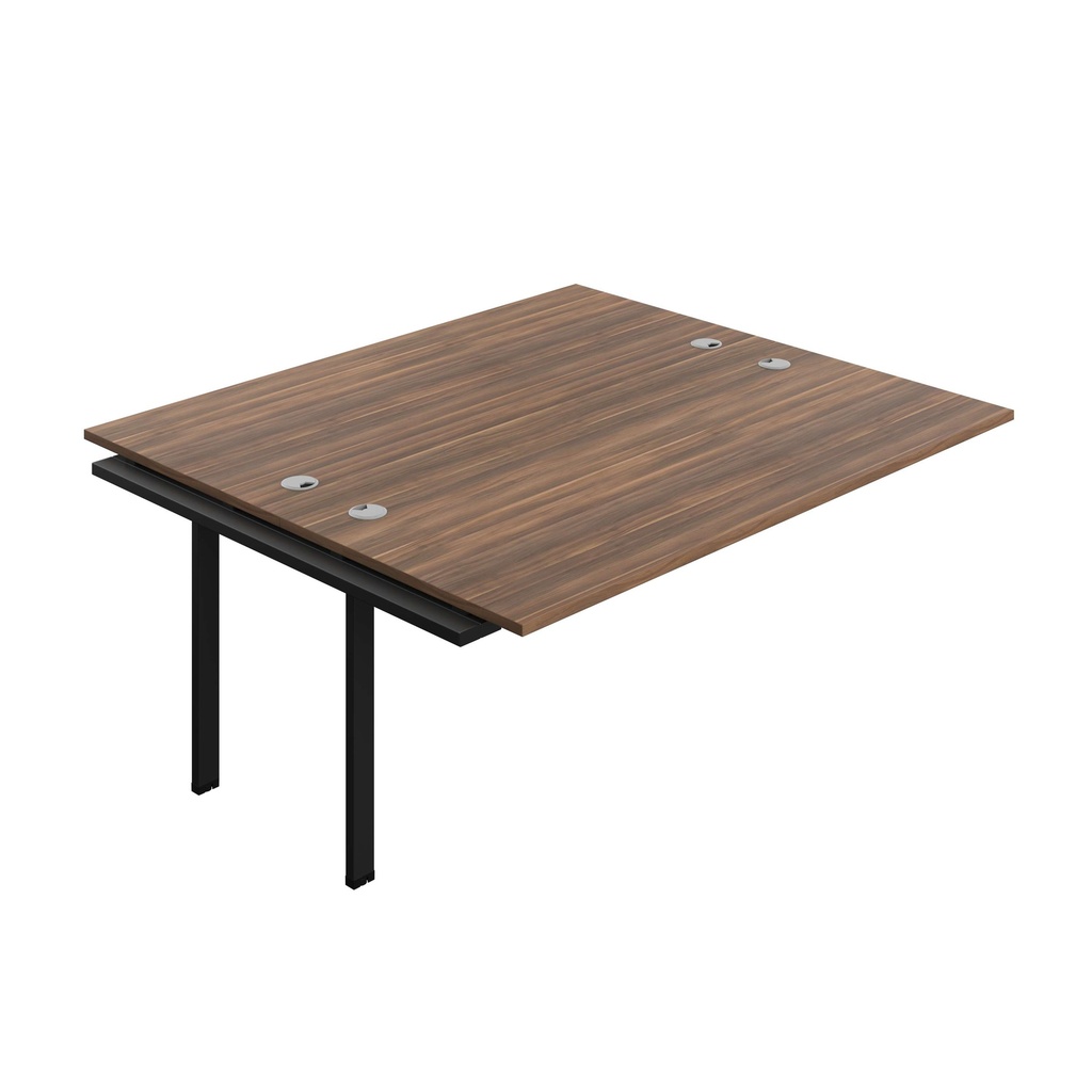 Synergy Bench Extension With Cable Ports: 2 Person (Fsc) | 1800 X 800 | Dark Walnut/Black