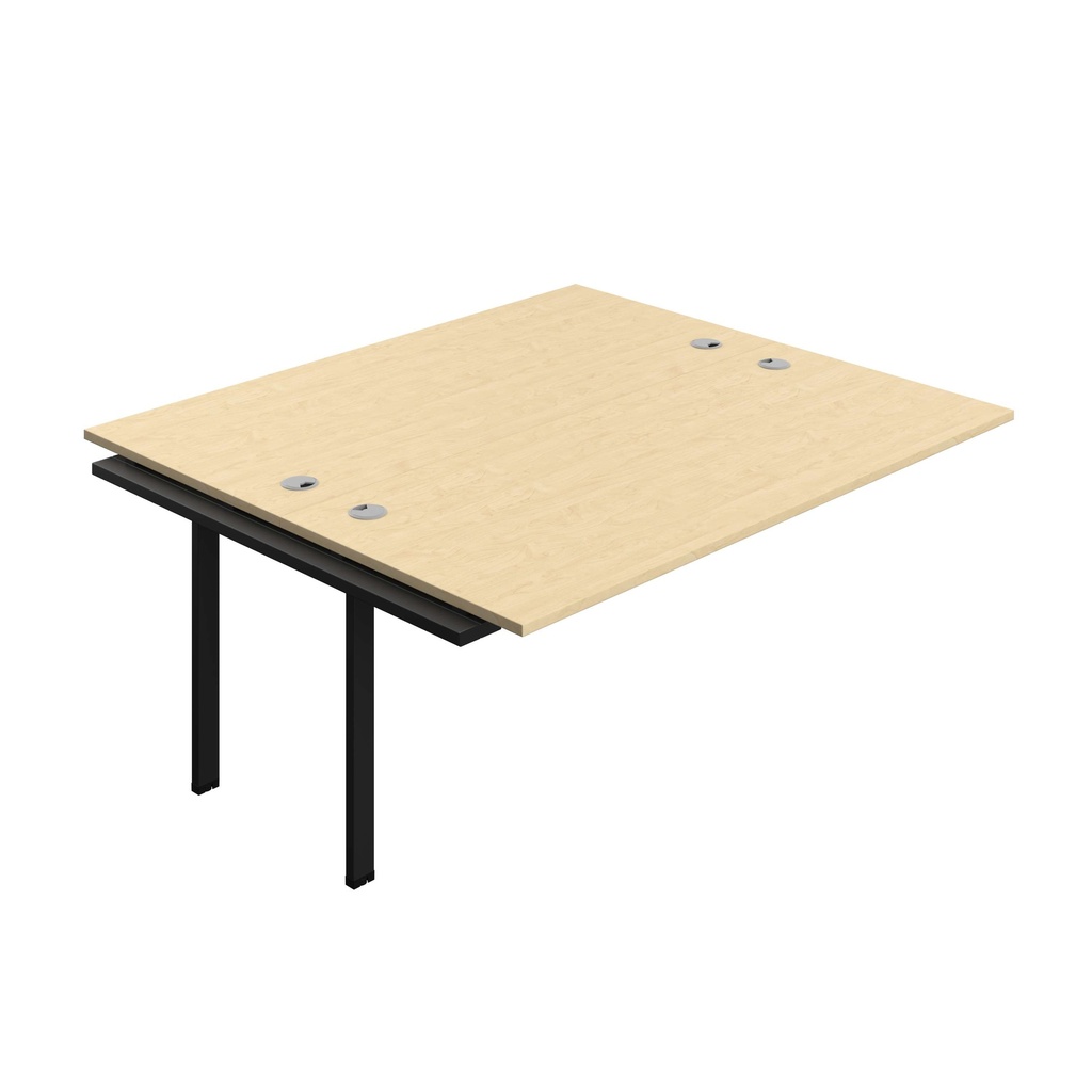 Synergy Bench Extension With Cable Ports: 2 Person (Fsc) | 1800 X 800 | Maple/Black