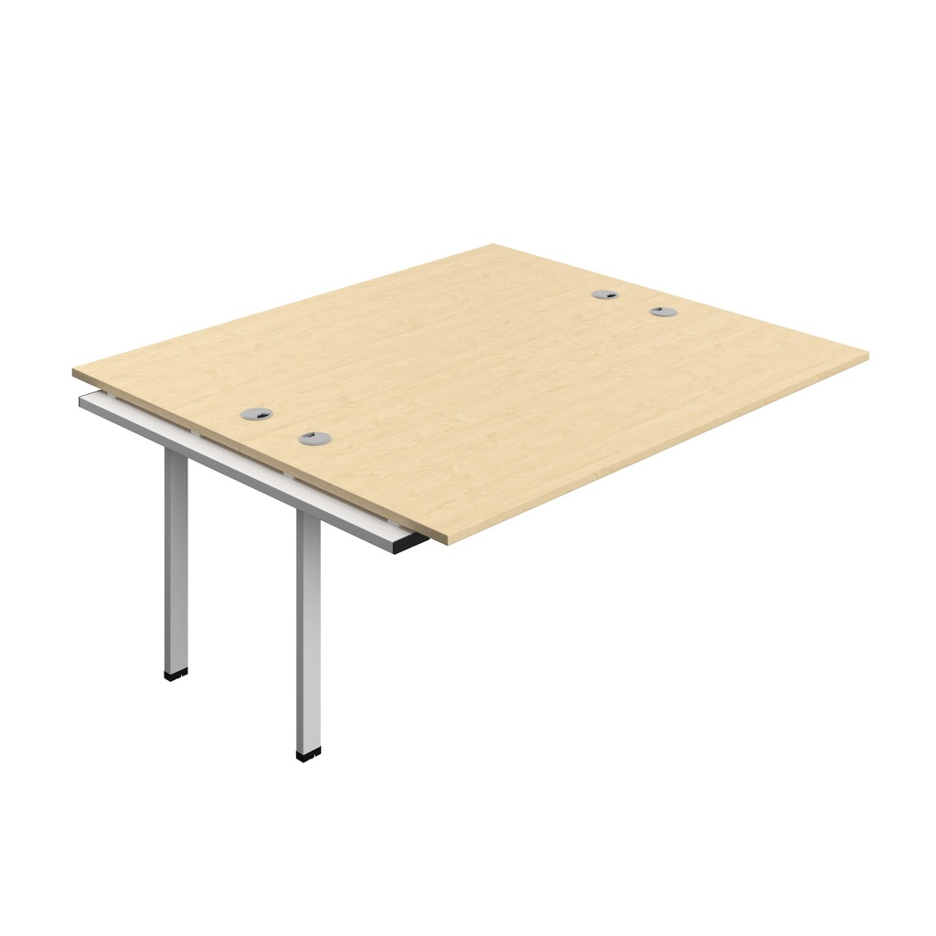 Synergy Bench Extension With Cable Ports: 2 Person (Fsc) | 1800 X 800 | Maple/Silver