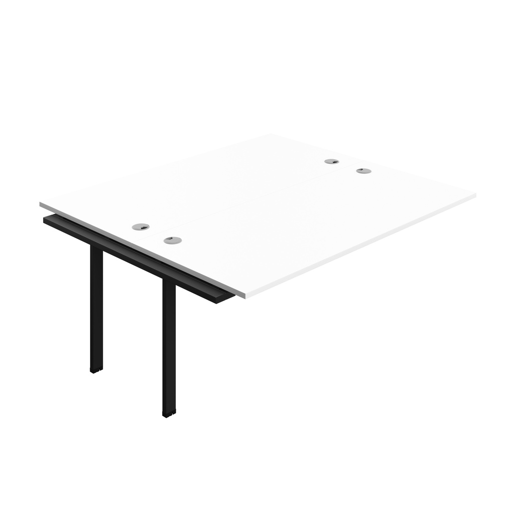 Synergy Bench Extension With Cable Ports: 2 Person (Fsc) | 1800 X 800 | White/Black