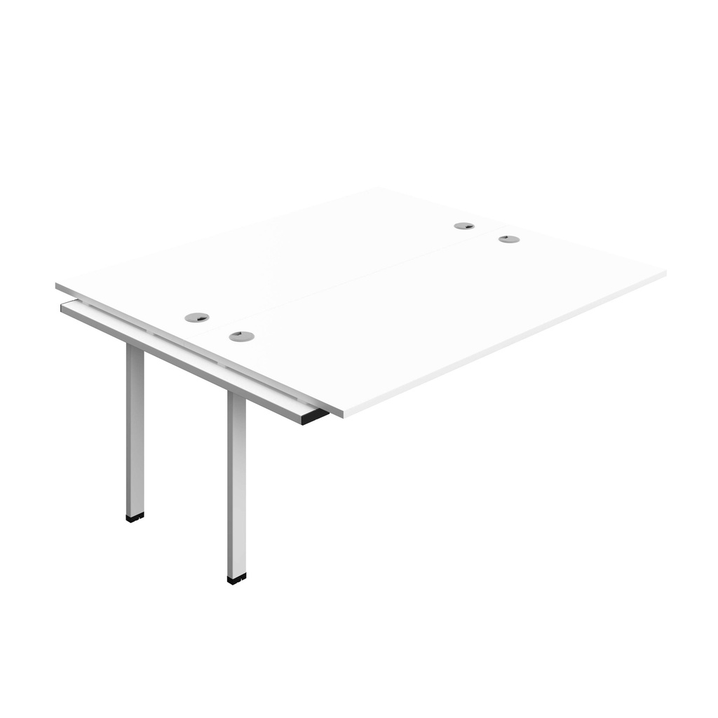 Synergy Bench Extension With Cable Ports: 2 Person (Fsc) | 1800 X 800 | White/White