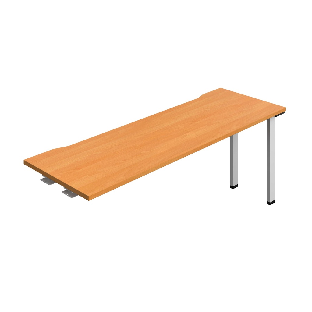 Synergy Bench Extension With Cut Out: 1 Person (Fsc) | 1800 X 600 | Beech/Silver