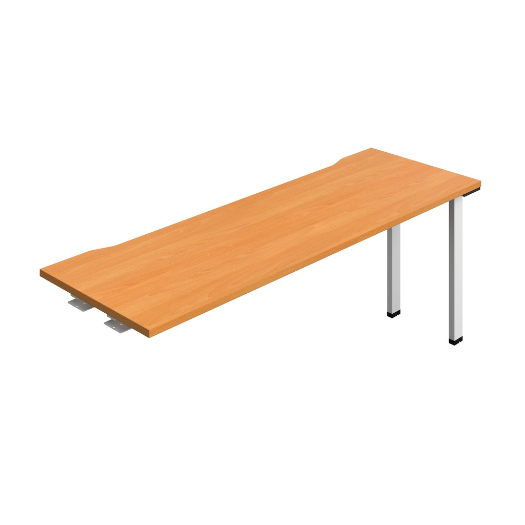 Synergy Bench Extension With Cut Out: 1 Person (Fsc) | 1800 X 600 | Beech/White