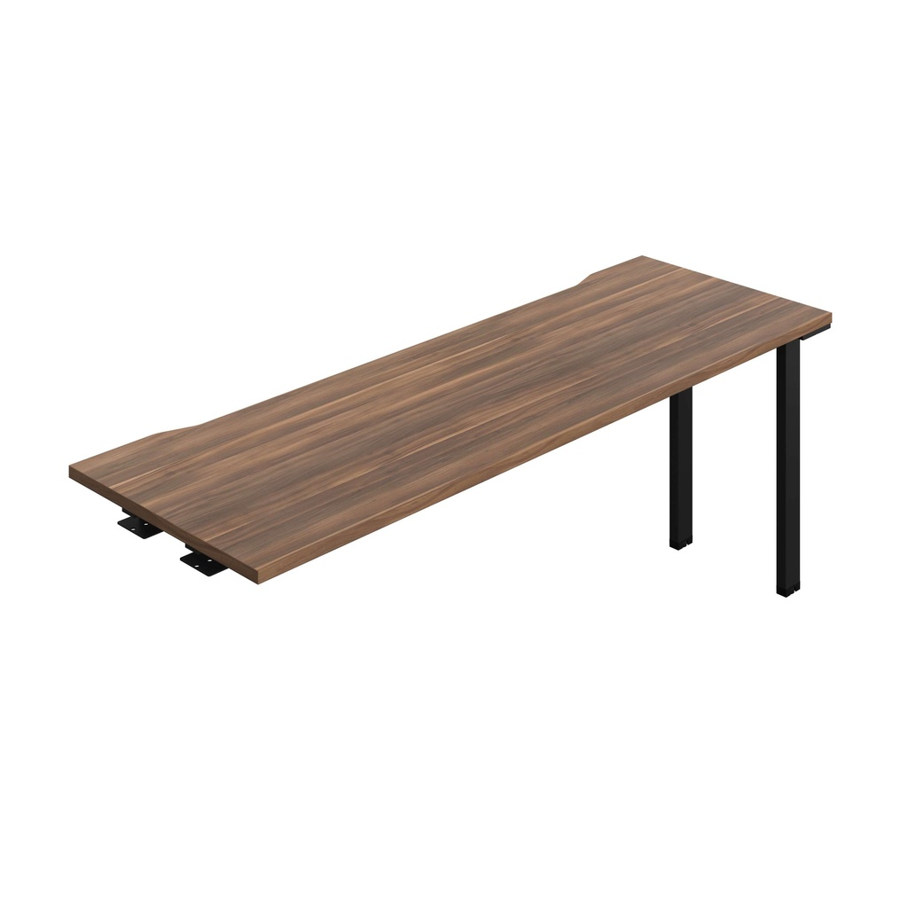 Synergy Bench Extension With Cut Out: 1 Person (Fsc) | 1800 X 600 | Dark Walnut/Black