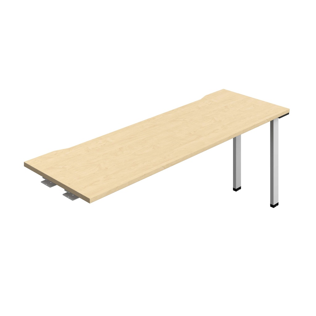 Synergy Bench Extension With Cut Out: 1 Person (Fsc) | 1800 X 600 | Maple/Silver
