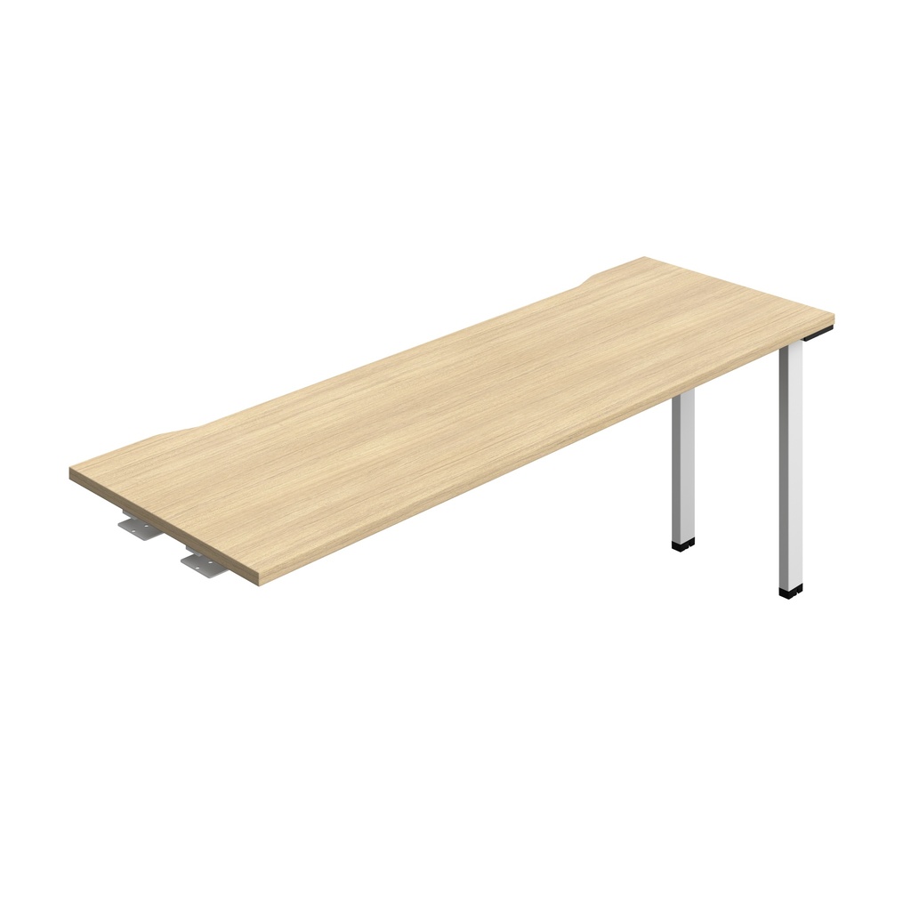 Synergy Bench Extension With Cut Out: 1 Person (Fsc) | 1800 X 600 | Nova Oak/White