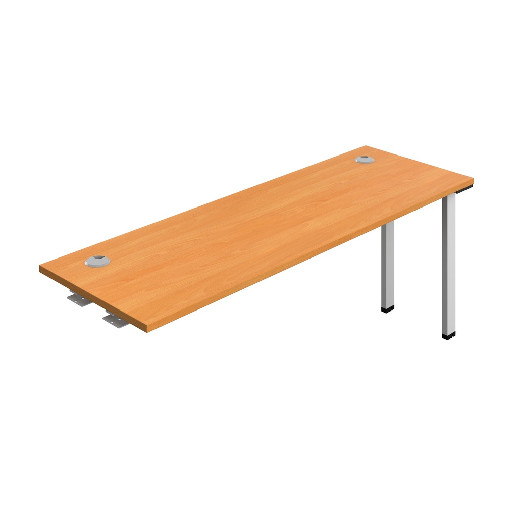 Synergy Bench Extension With Cable Ports: 1 Person (Fsc) | 1800 X 600 | Beech/Silver