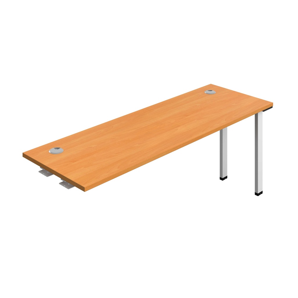 Synergy Bench Extension With Cable Ports: 1 Person (Fsc) | 1800 X 600 | Beech/White