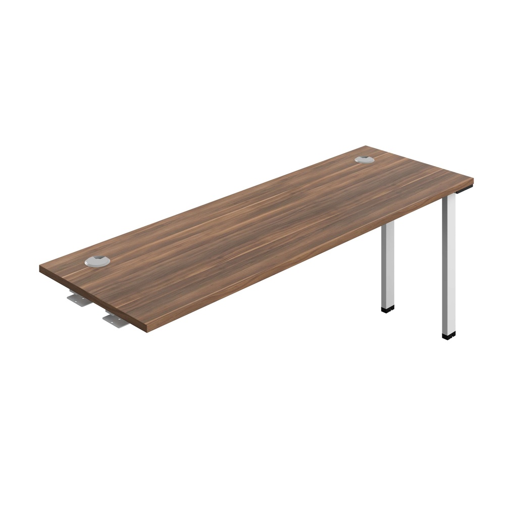 Synergy Bench Extension With Cable Ports: 1 Person (Fsc) | 1800 X 600 | Dark Walnut/White