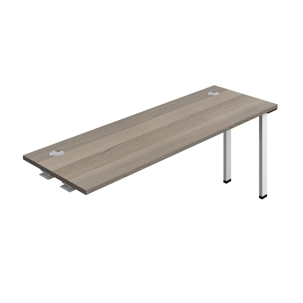 Synergy Bench Extension With Cable Ports: 1 Person (Fsc) | 1800 X 600 | Grey Oak/White