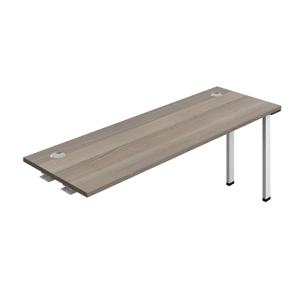 Synergy Bench Extension With Cable Ports: 1 Person (Fsc) | 1800 X 600 | Grey Oak/White
