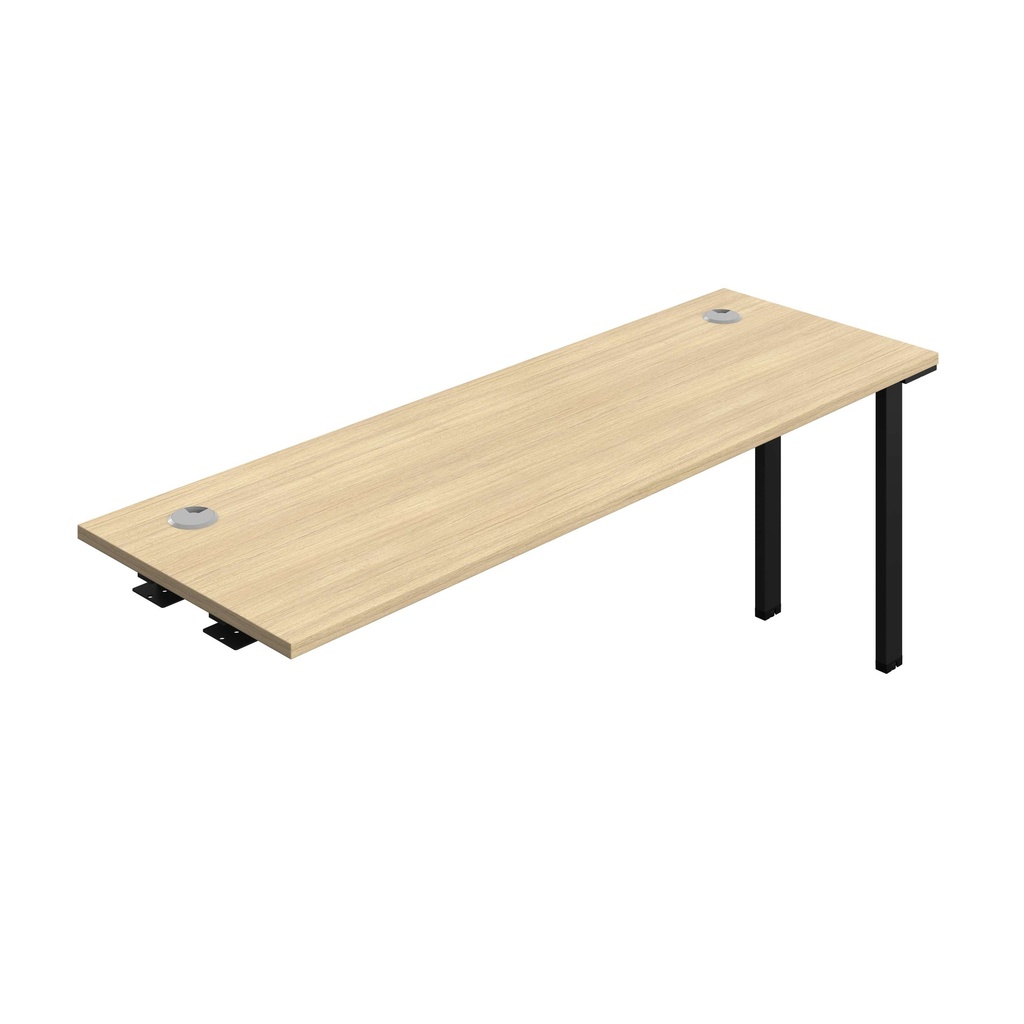 Synergy Bench Extension With Cable Ports: 1 Person (Fsc) | 1800 X 600 | Nova Oak/Black