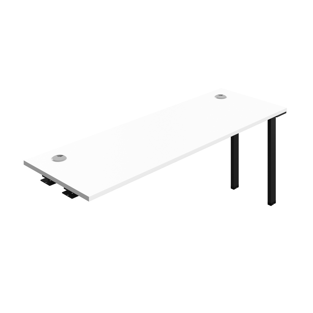 Synergy Bench Extension With Cable Ports: 1 Person (Fsc) | 1800 X 600 | White/Black