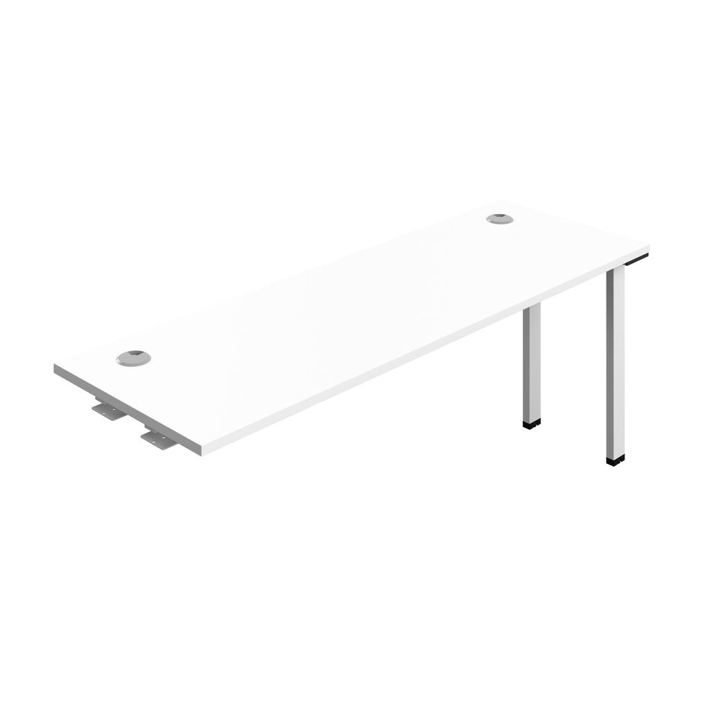 Synergy Bench Extension With Cable Ports: 1 Person (Fsc) | 1800 X 600 | White/White