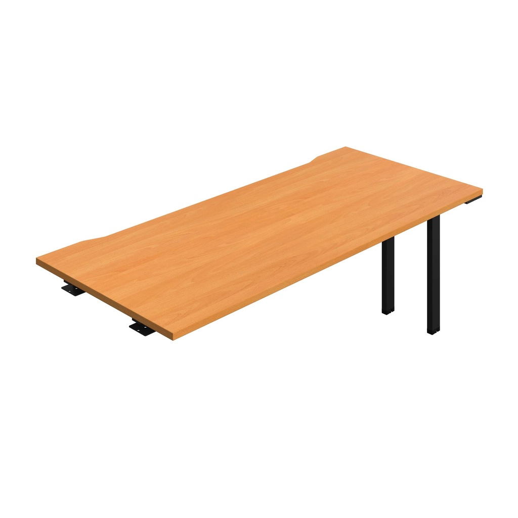 Synergy Bench Extension With Cut Out: 1 Person (Fsc) | 1800 X 800 | Beech/Black