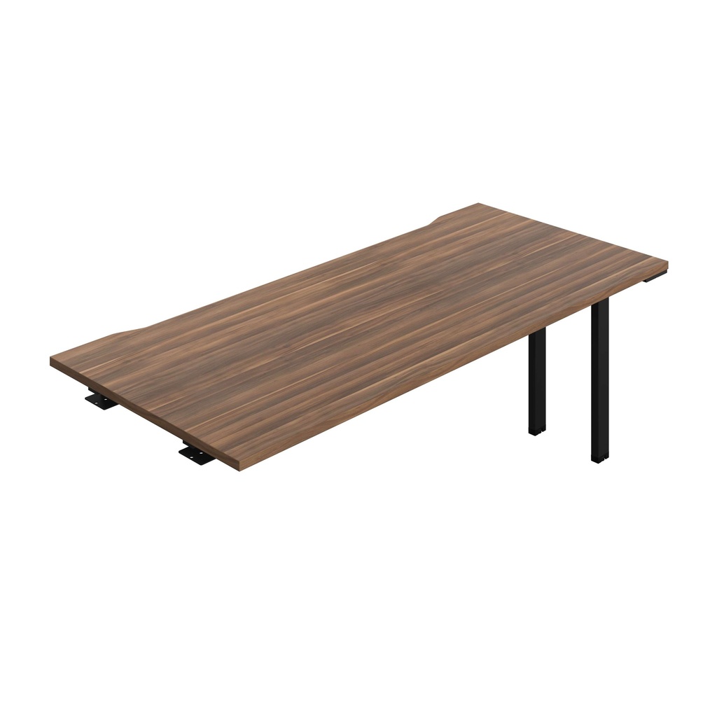Synergy Bench Extension With Cut Out: 1 Person (Fsc) | 1800 X 800 | Dark Walnut/Black