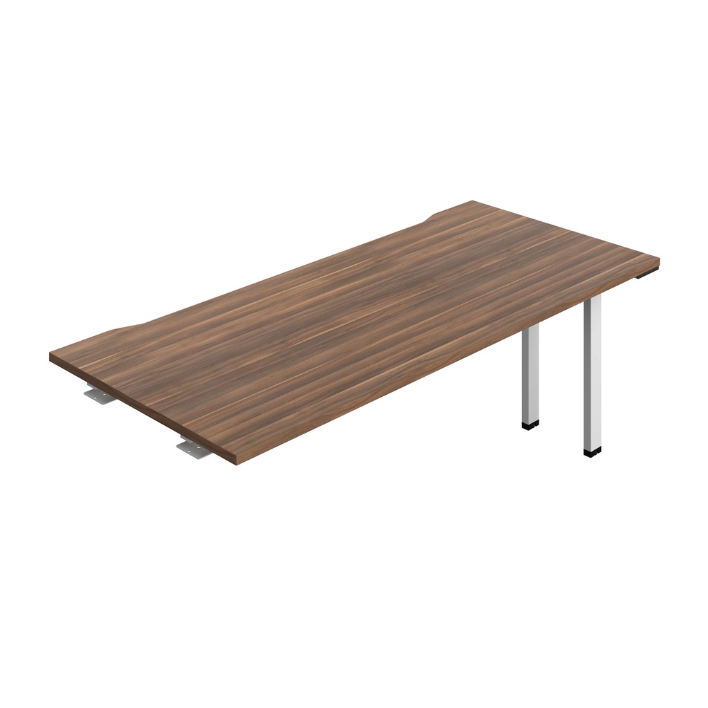 Synergy Bench Extension With Cut Out: 1 Person (Fsc) | 1800 X 800 | Dark Walnut/White