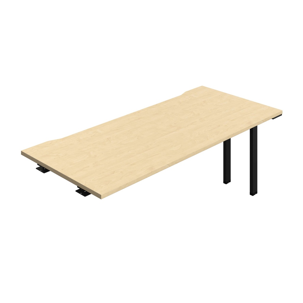 Synergy Bench Extension With Cut Out: 1 Person (Fsc) | 1800 X 800 | Maple/Black