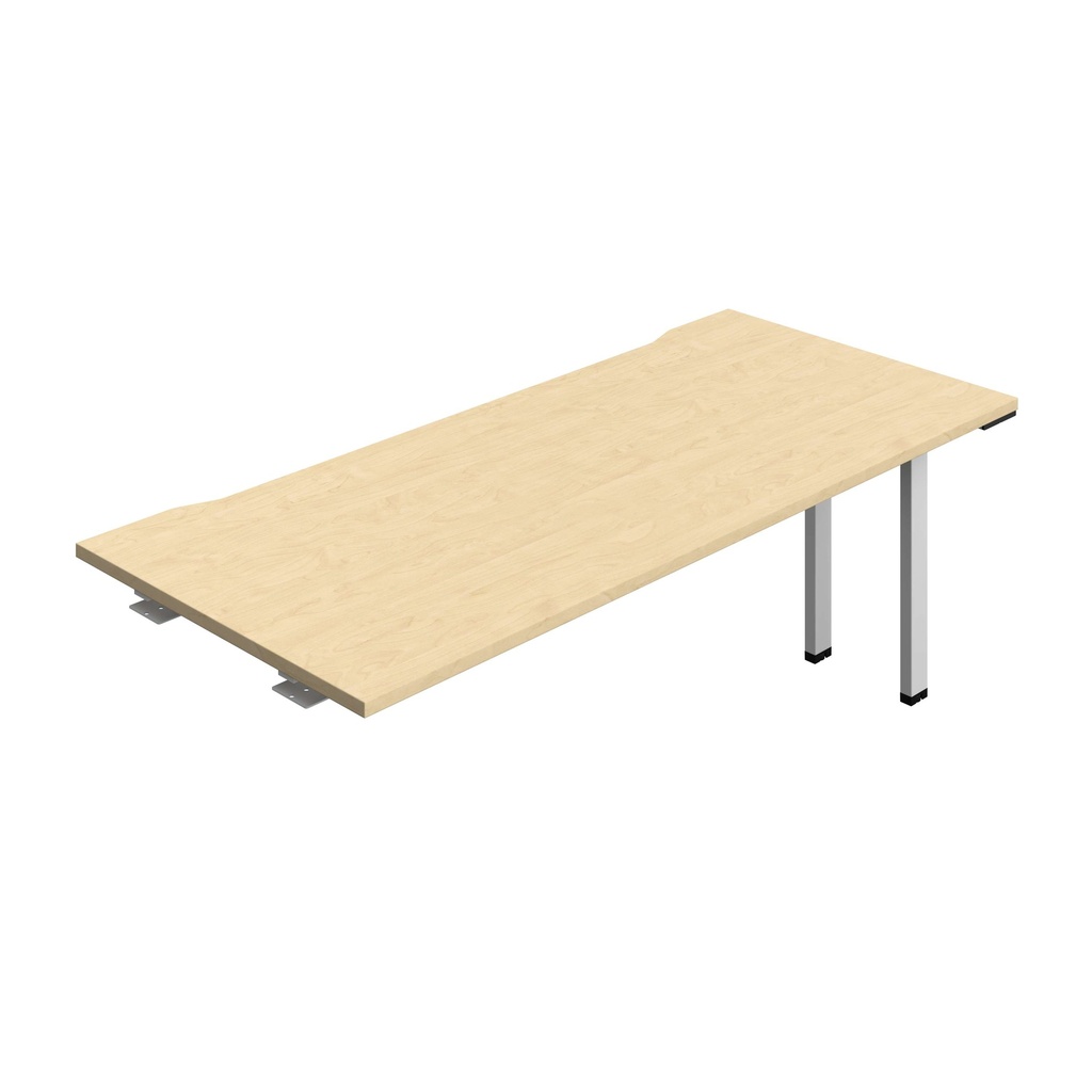 Synergy Bench Extension With Cut Out: 1 Person (Fsc) | 1800 X 800 | Maple/Silver