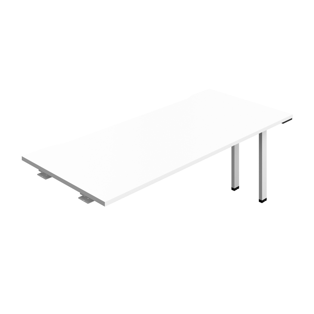 Synergy Bench Extension With Cut Out: 1 Person (Fsc) | 1800 X 800 | White/White