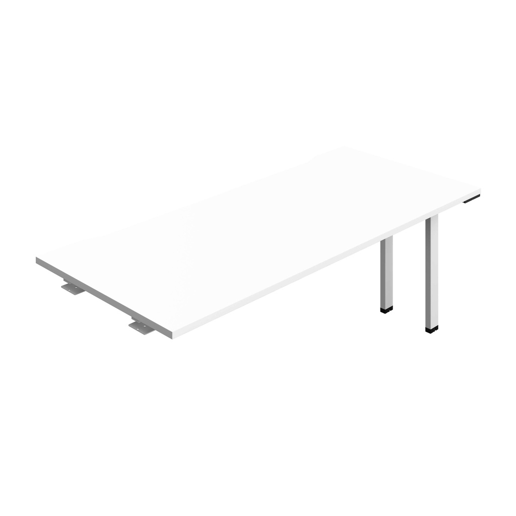 Synergy Bench Extension With Cut Out: 1 Person (Fsc) | 1800 X 800 | White/White