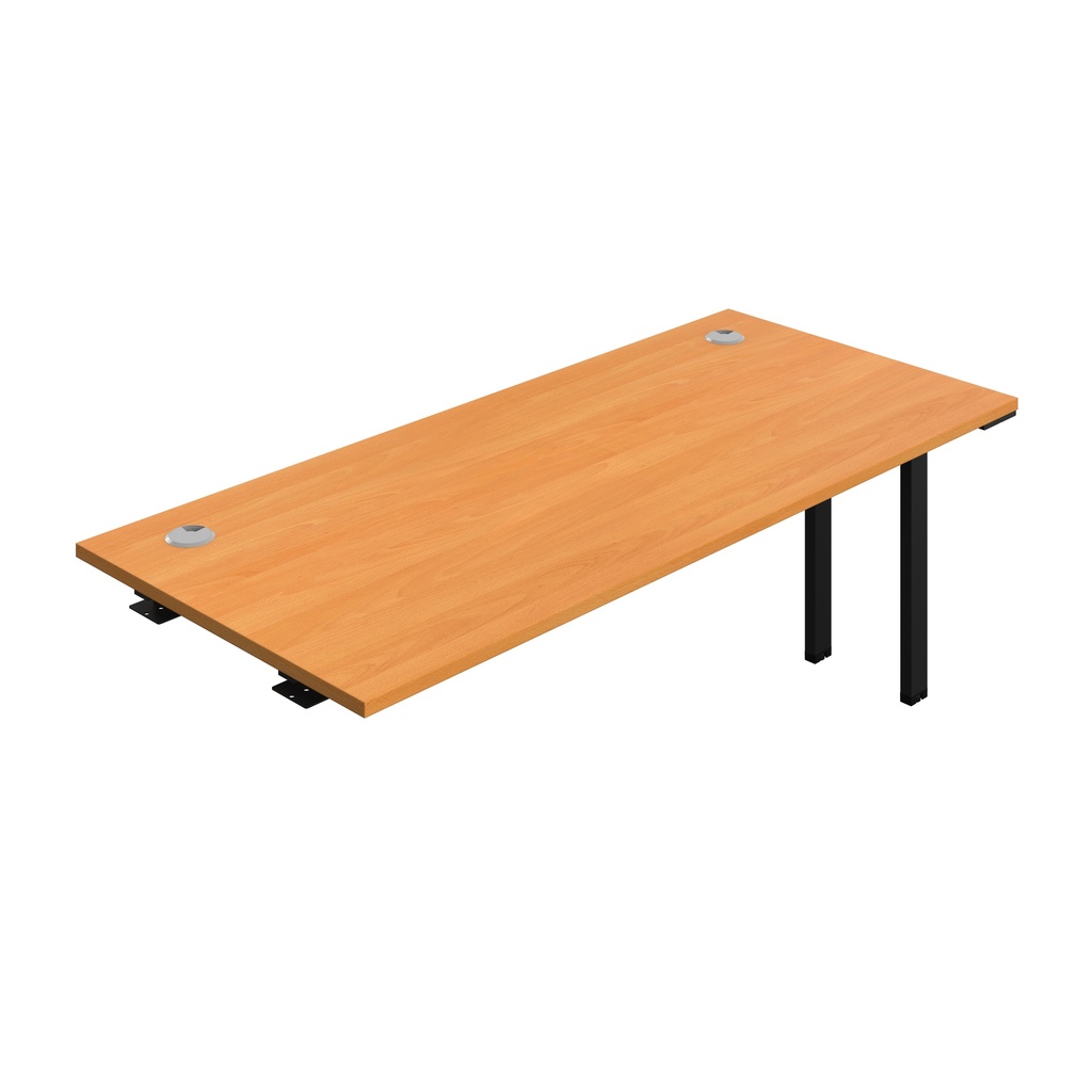 Synergy Bench Extension With Cable Ports: 1 Person (Fsc) | 1800 X 800 | Beech/Black