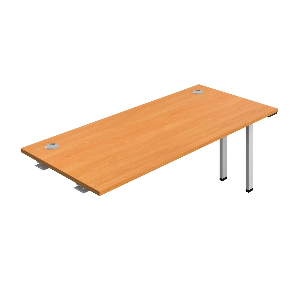 Synergy Bench Extension With Cable Ports: 1 Person (Fsc) | 1800 X 800 | Beech/Silver