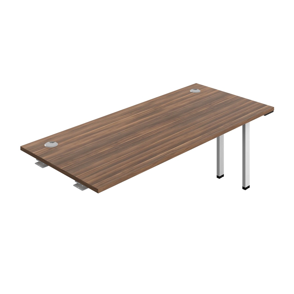 Synergy Bench Extension With Cable Ports: 1 Person (Fsc) | 1800 X 800 | Dark Walnut/White