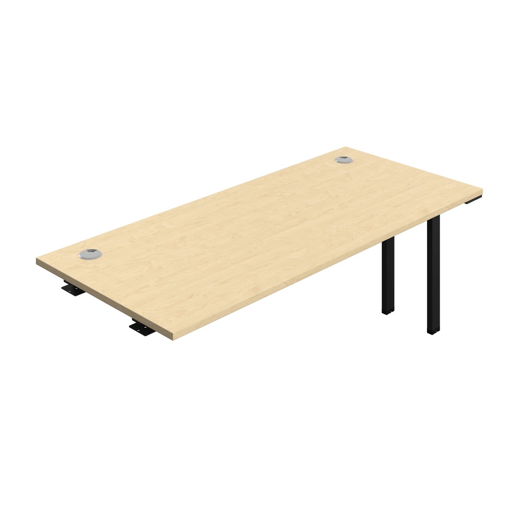 Synergy Bench Extension With Cable Ports: 1 Person (Fsc) | 1800 X 800 | Maple/Black