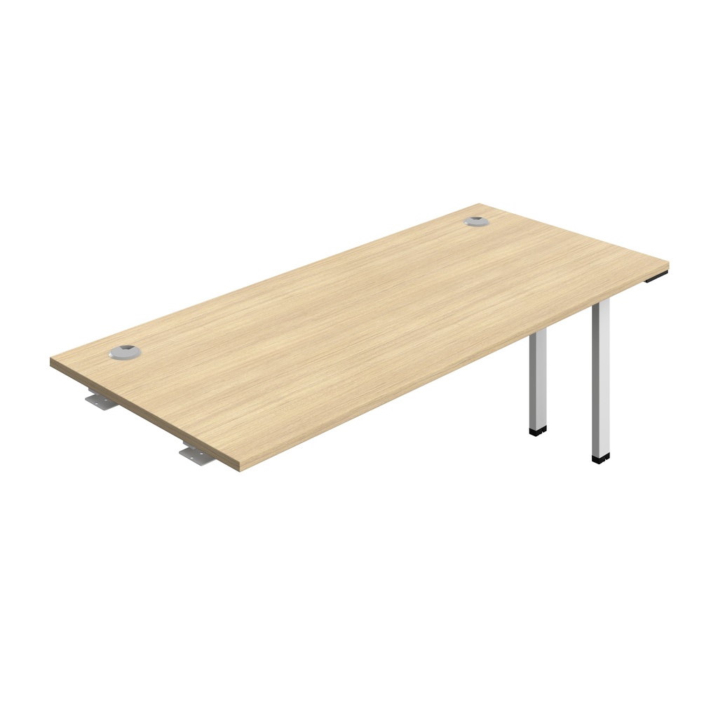 Synergy Bench Extension With Cable Ports: 1 Person (Fsc) | 1800 X 800 | Nova Oak/White