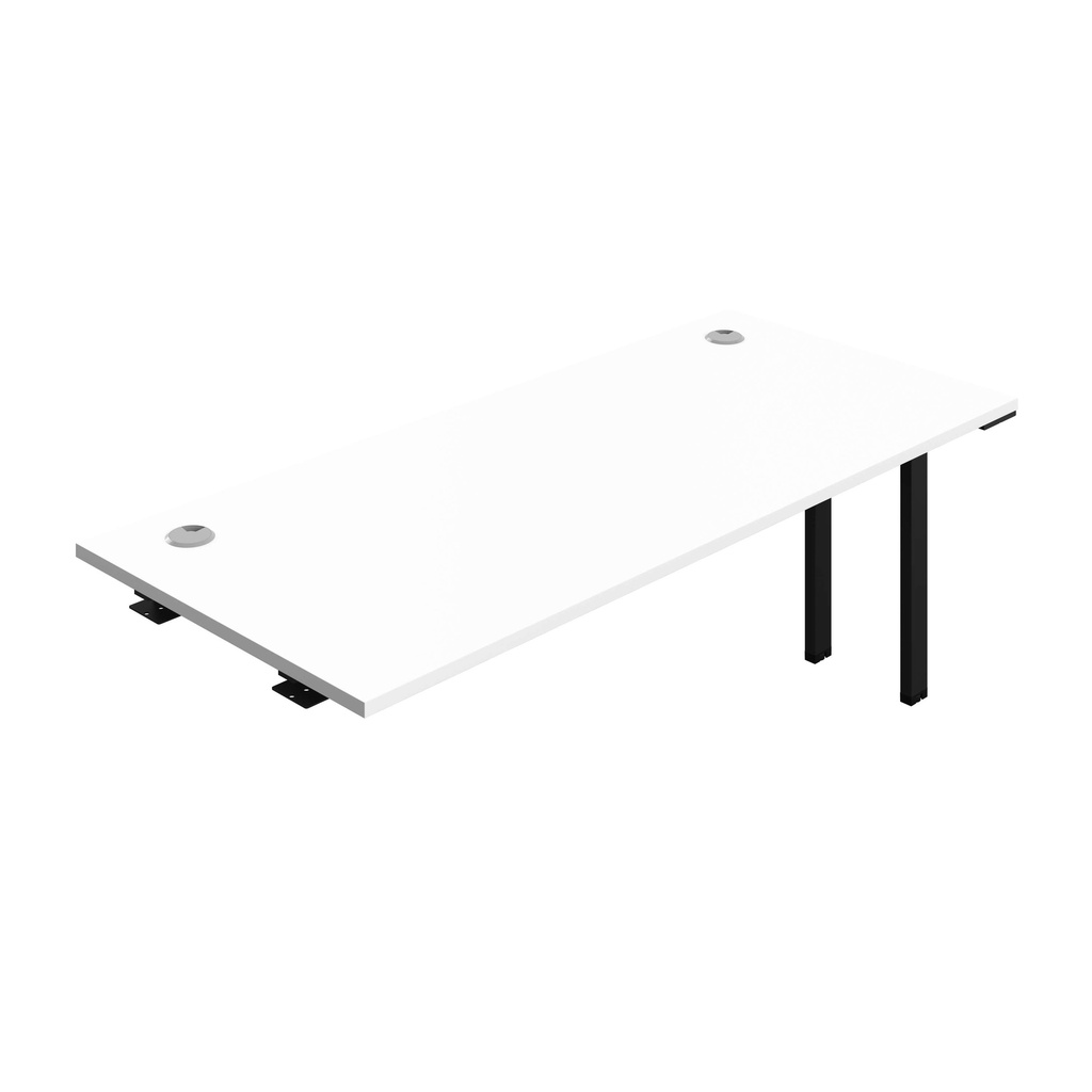 Synergy Bench Extension With Cable Ports: 1 Person (Fsc) | 1800 X 800 | White/Black