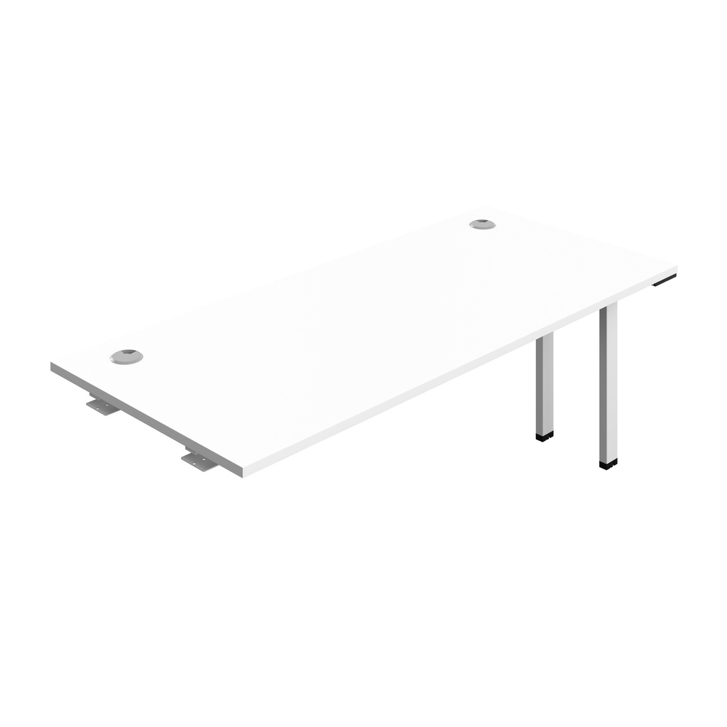 Synergy Bench Extension With Cable Ports: 1 Person (Fsc) | 1800 X 800 | White/White