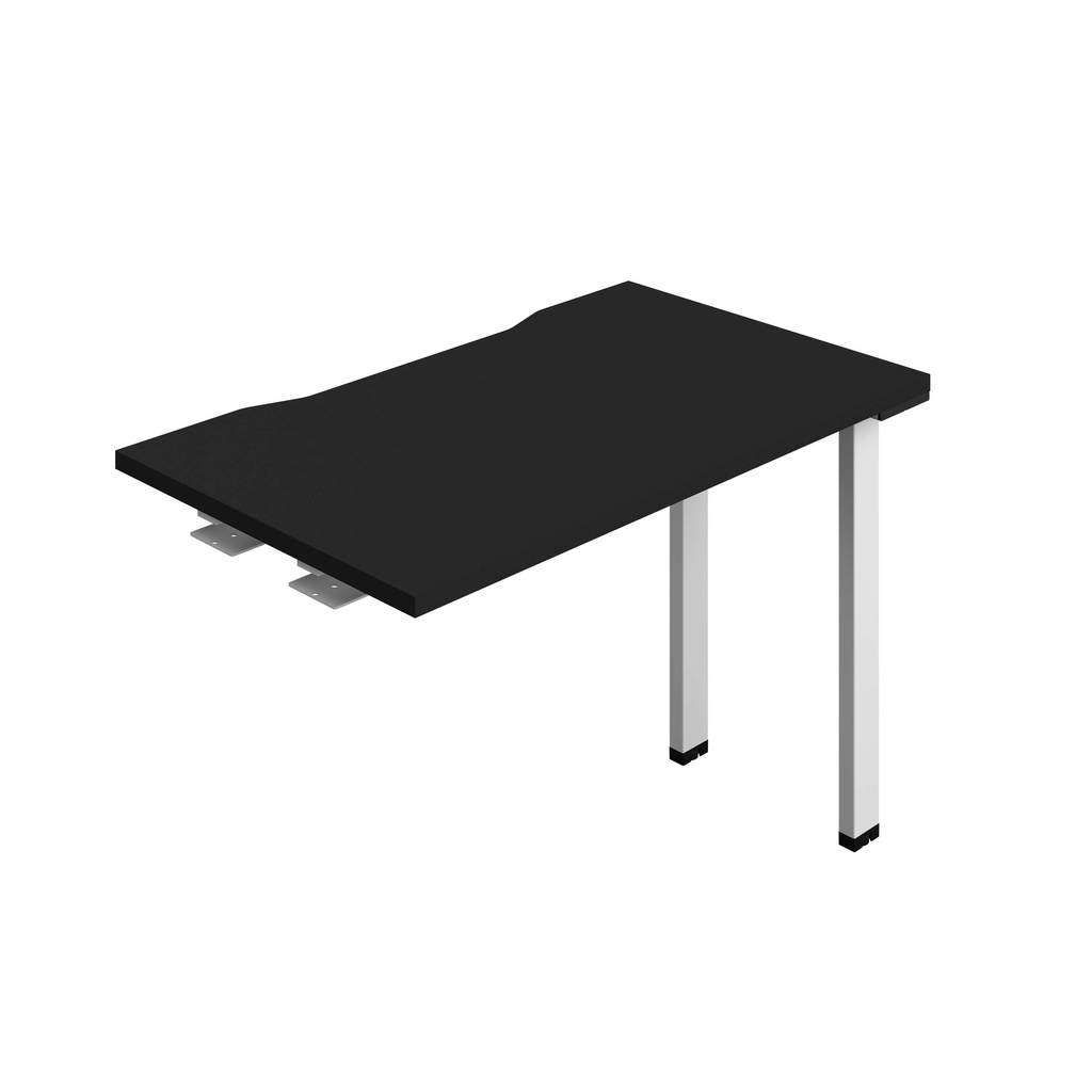 Synergy Bench Extension With Cut Out: 1 Person (Fsc) | 1000 X 600 | Black/White
