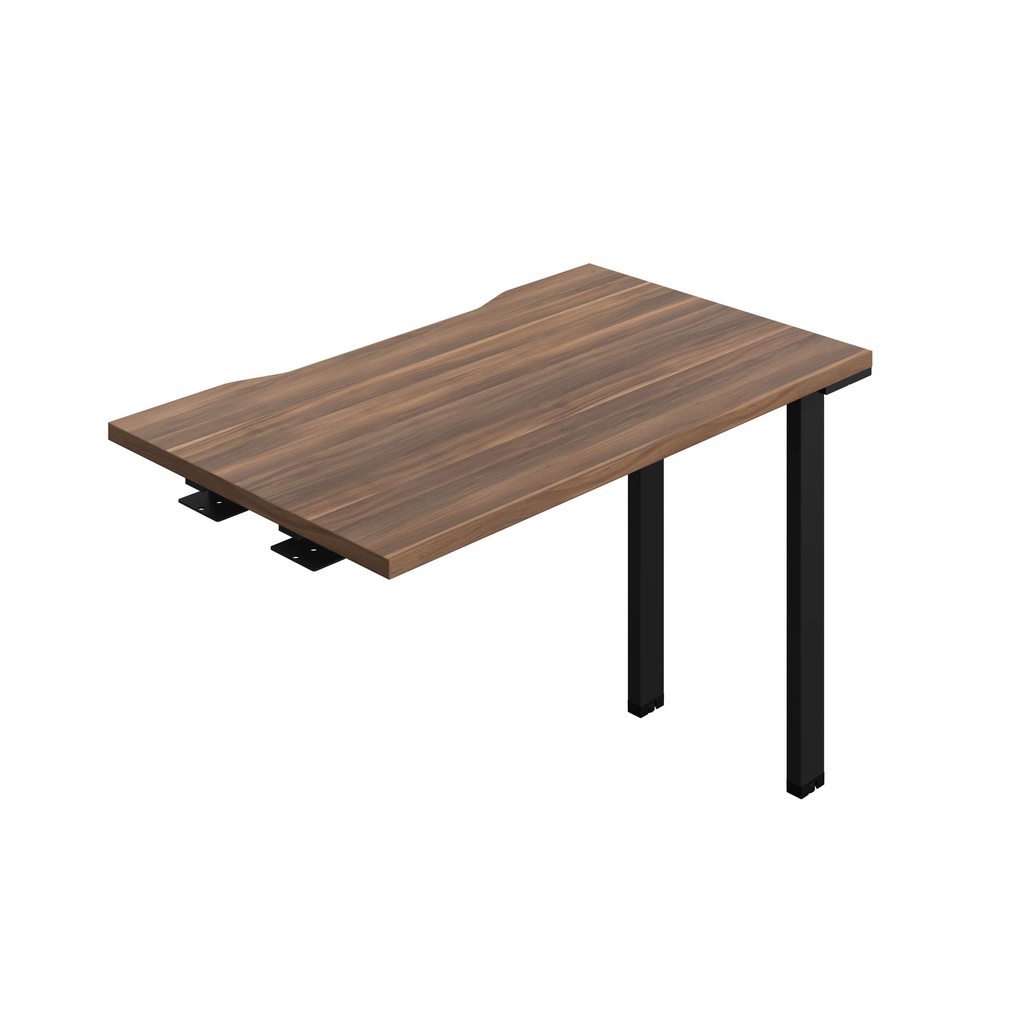 Synergy Bench Extension With Cut Out: 1 Person (Fsc) | 1000 X 600 | Dark Walnut/Black