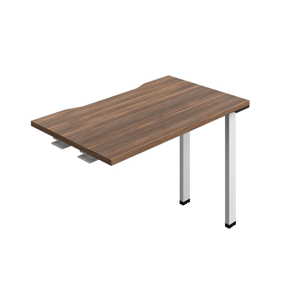 Synergy Bench Extension With Cut Out: 1 Person (Fsc) | 1000 X 600 | Dark Walnut/White