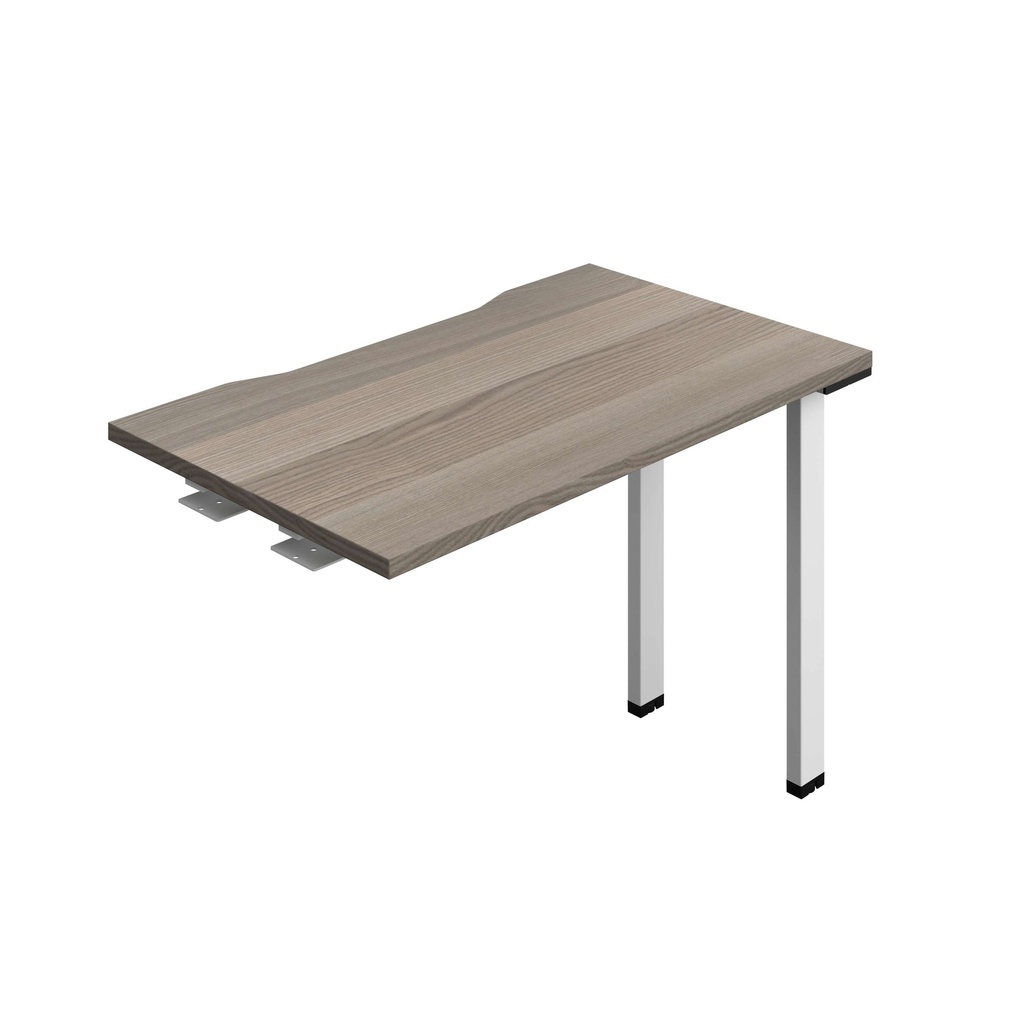 Synergy Bench Extension With Cut Out: 1 Person (Fsc) | 1000 X 600 | Grey Oak/White