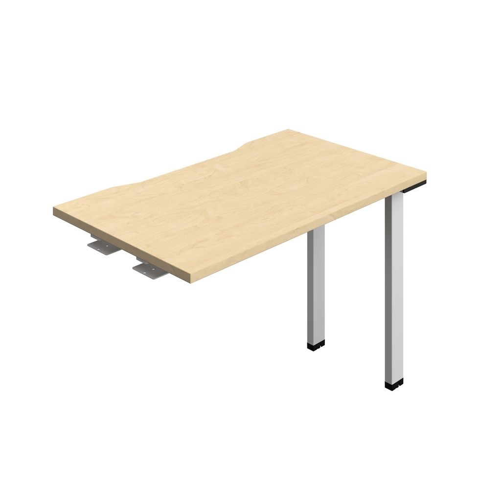 Synergy Bench Extension With Cut Out: 1 Person (Fsc) | 1000 X 600 | Maple/Silver