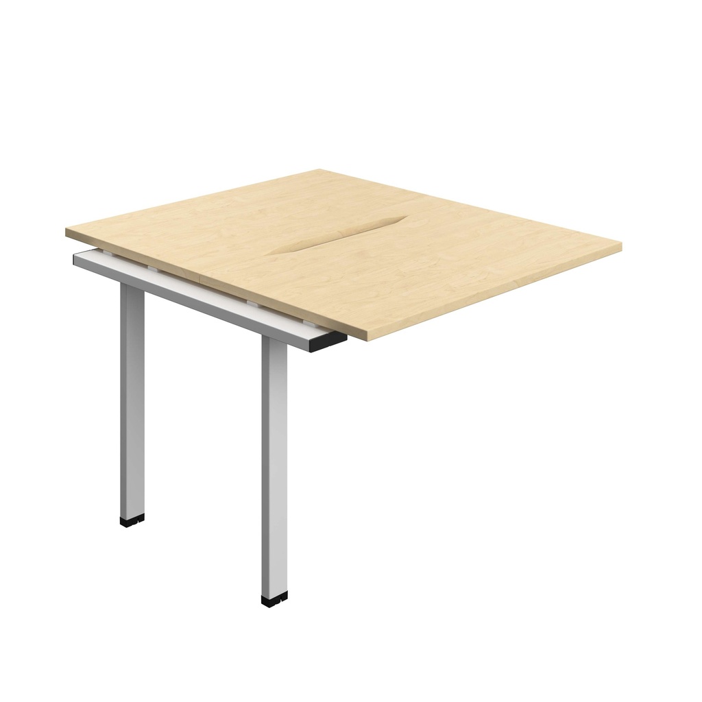 Synergy Bench Extension With Cut Out: 2 Person (Fsc) | 1000 X 600 | Maple/Silver