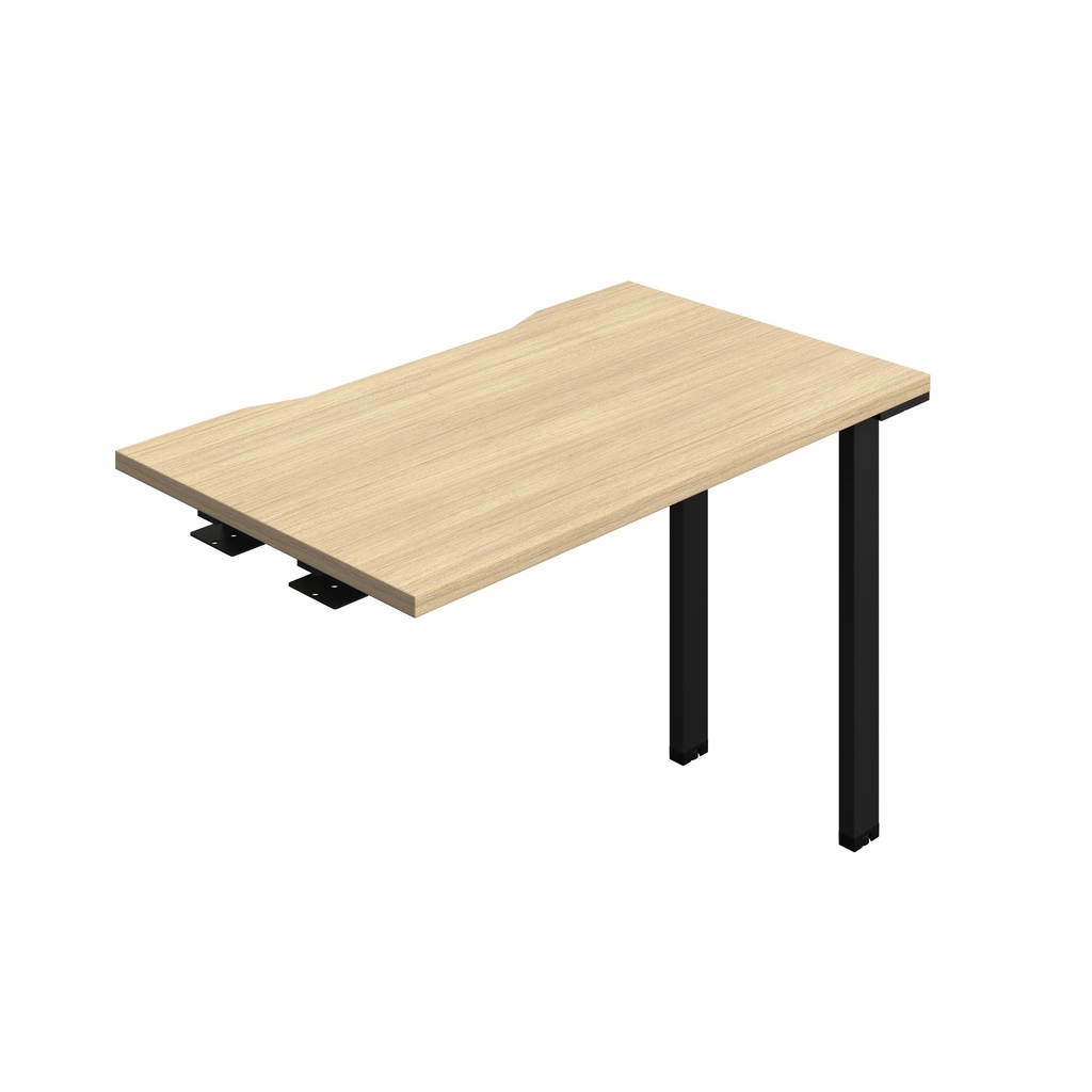 Synergy Bench Extension With Cut Out: 1 Person (Fsc) | 1000 X 600 | Nova Oak/Black