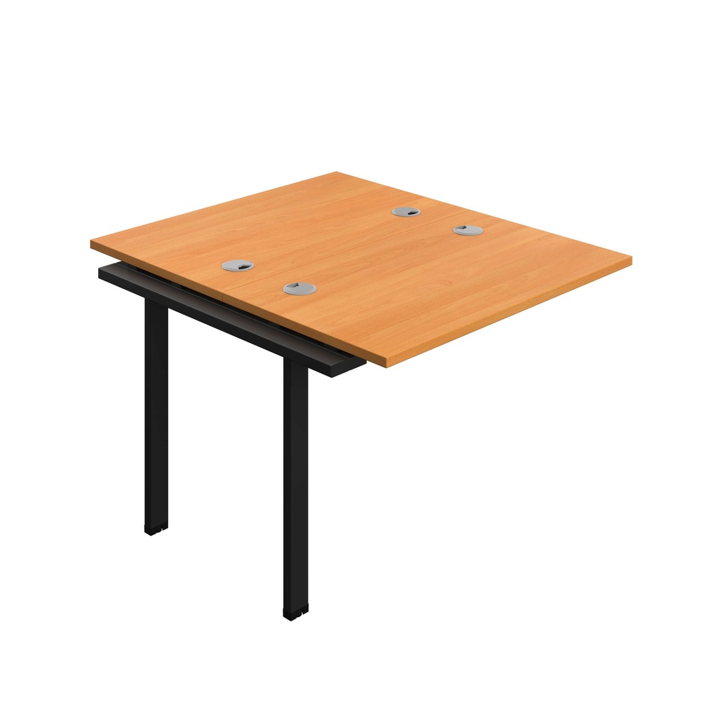 Synergy Bench Extension With Cable Ports: 2 Person (Fsc) | 1000 X 600 | Beech/Black