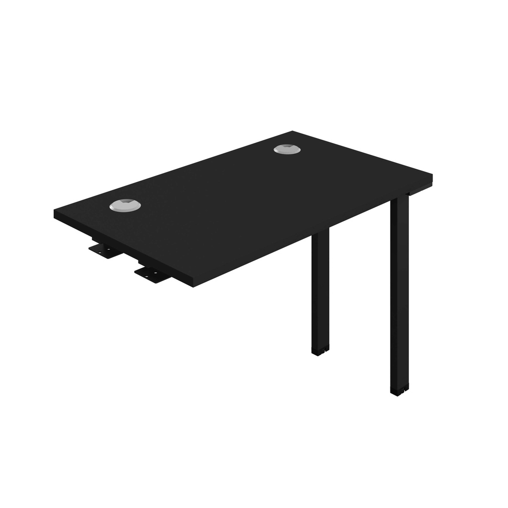Synergy Bench Extension With Cable Ports: 1 Person (Fsc) | 1000 X 600 | Black/Black