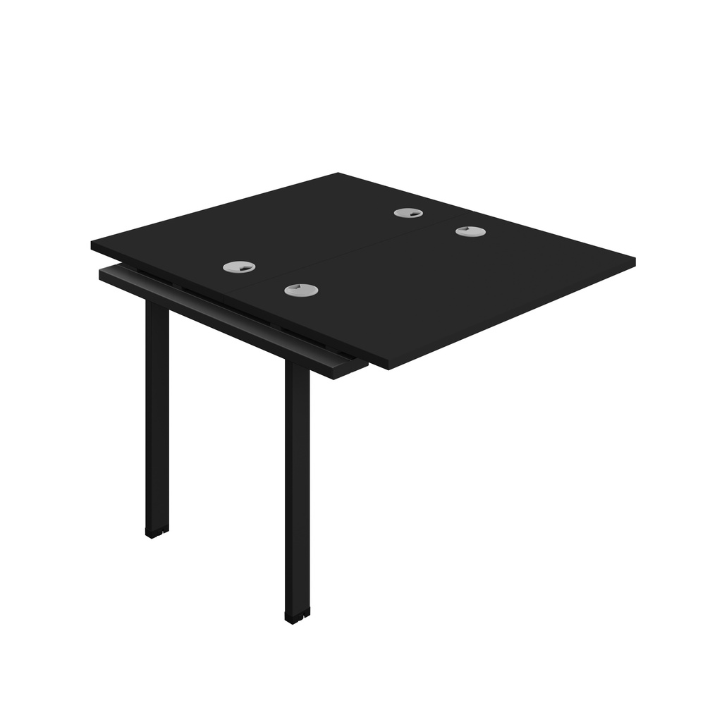 Synergy Bench Extension With Cable Ports: 2 Person (Fsc) | 1000 X 600 | Black/Black