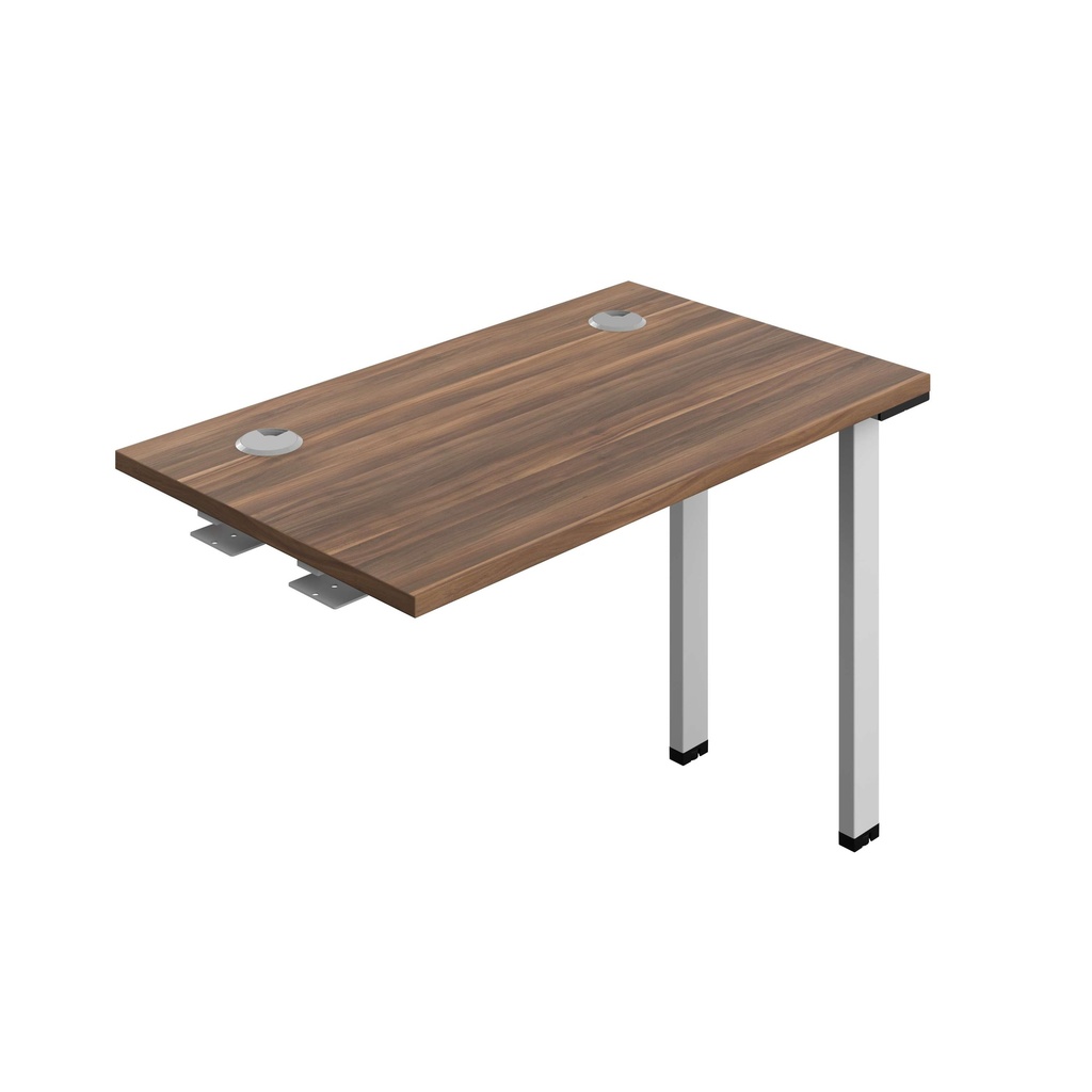 Synergy Bench Extension With Cable Ports: 1 Person (Fsc) | 1000 X 600 | Dark Walnut/Silver