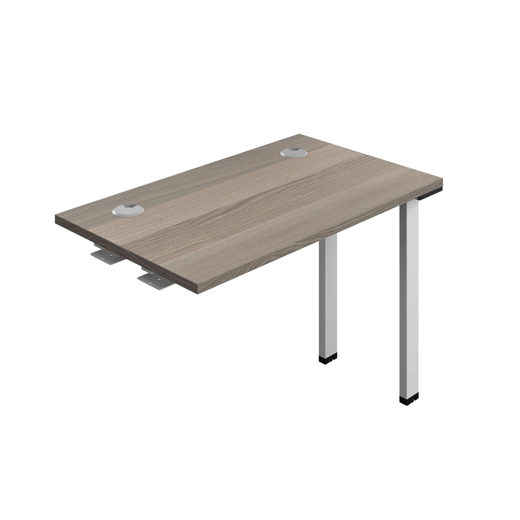Synergy Bench Extension With Cable Ports: 1 Person (Fsc) | 1000 X 600 | Grey Oak/Silver