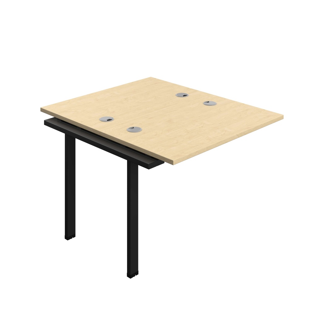 Synergy Bench Extension With Cable Ports: 2 Person (Fsc) | 1000 X 600 | Maple/Black