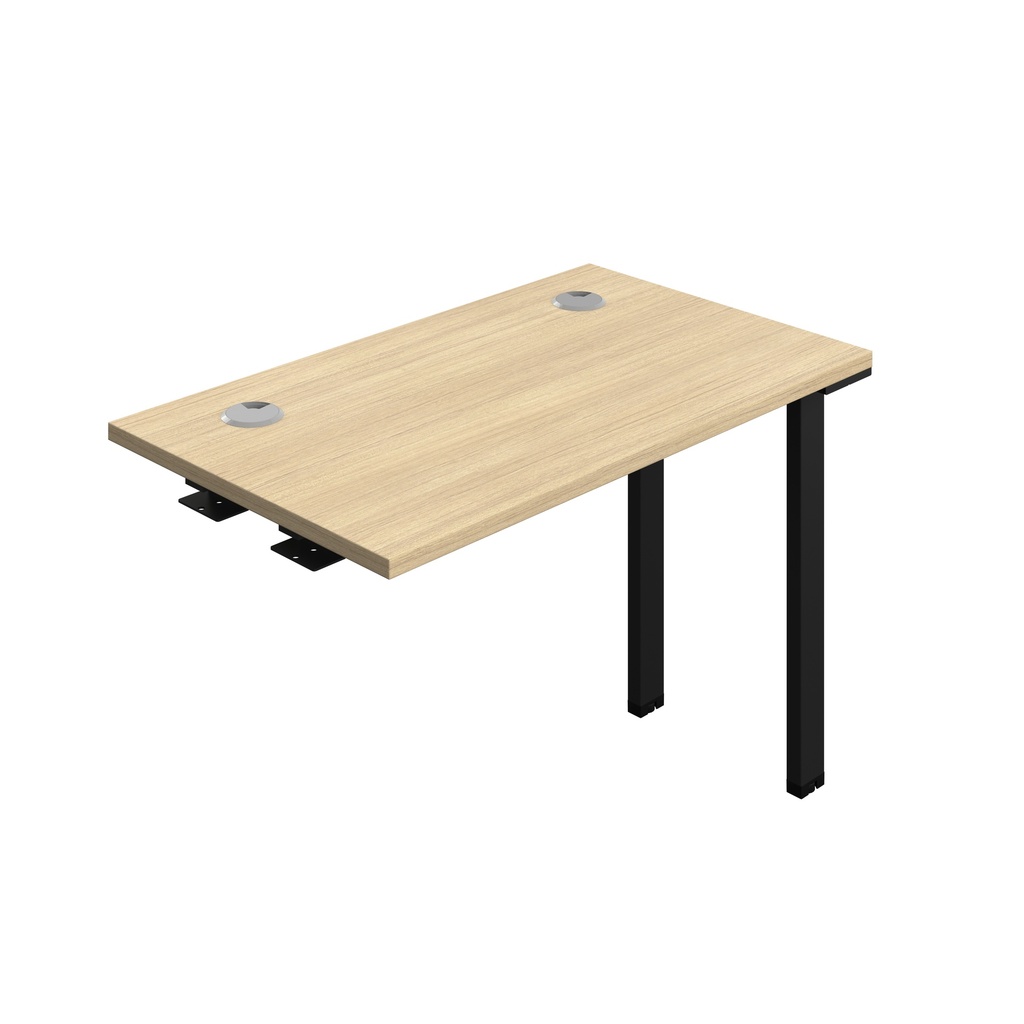 Synergy Bench Extension With Cable Ports: 1 Person (Fsc) | 1000 X 600 | Nova Oak/Black