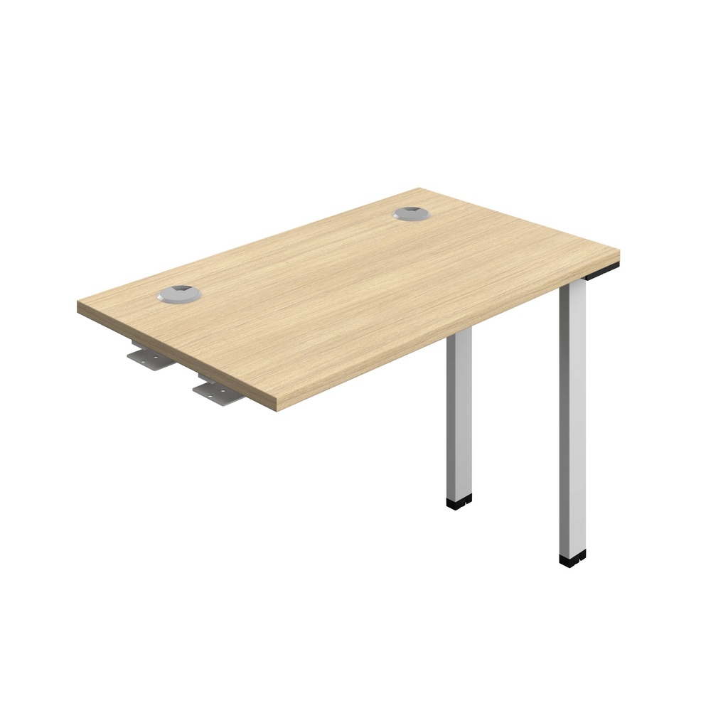 Synergy Bench Extension With Cable Ports: 1 Person (Fsc) | 1000 X 600 | Nova Oak/Silver