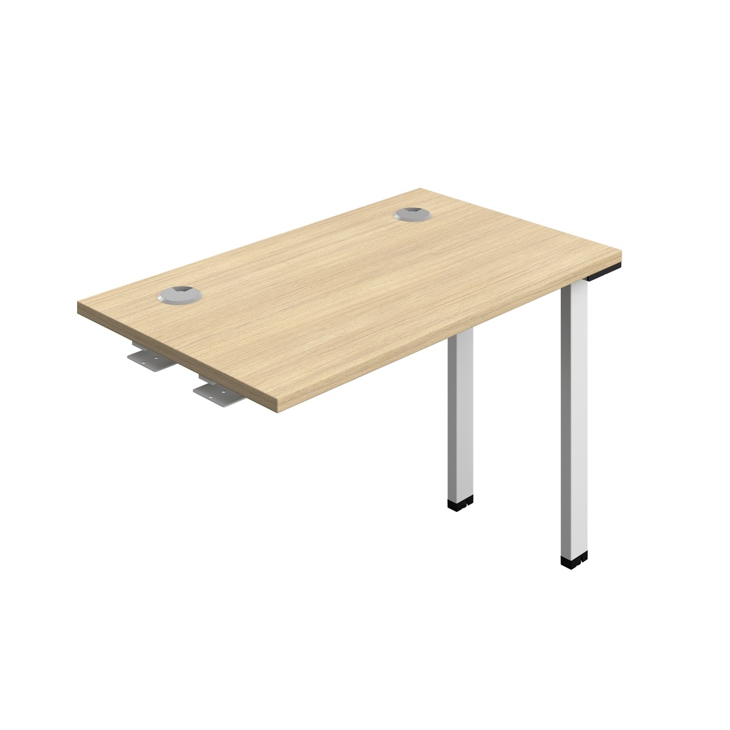 Synergy Bench Extension With Cable Ports: 1 Person (Fsc) | 1000 X 600 | Nova Oak/White