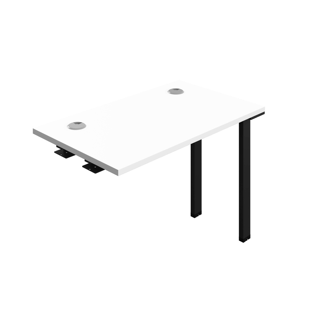 Synergy Bench Extension With Cable Ports: 1 Person (Fsc) | 1000 X 600 | White/Black